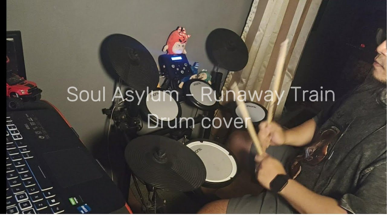 Oddbods Soul Asylum - Runaway Train - Drum cover - Aroma TDX21