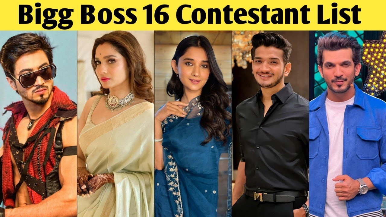 Bigg Boss 16 Confirm Contestant List 2022 | Munawar Faruqui, Ankita Lokhande, Mr Faisu, Farmaani