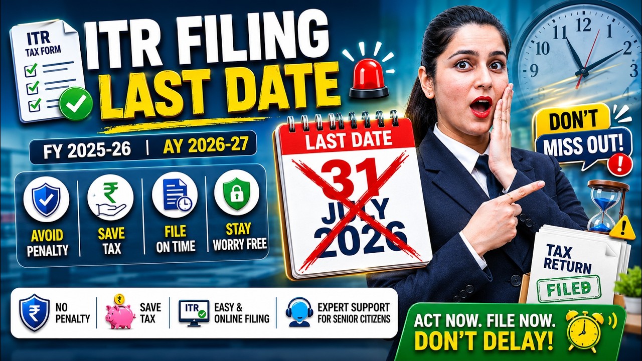 ITR Filing Last Date FY 2025-26 | AY 2026-27 | Last Date?  Income Tax Return Filing 2026