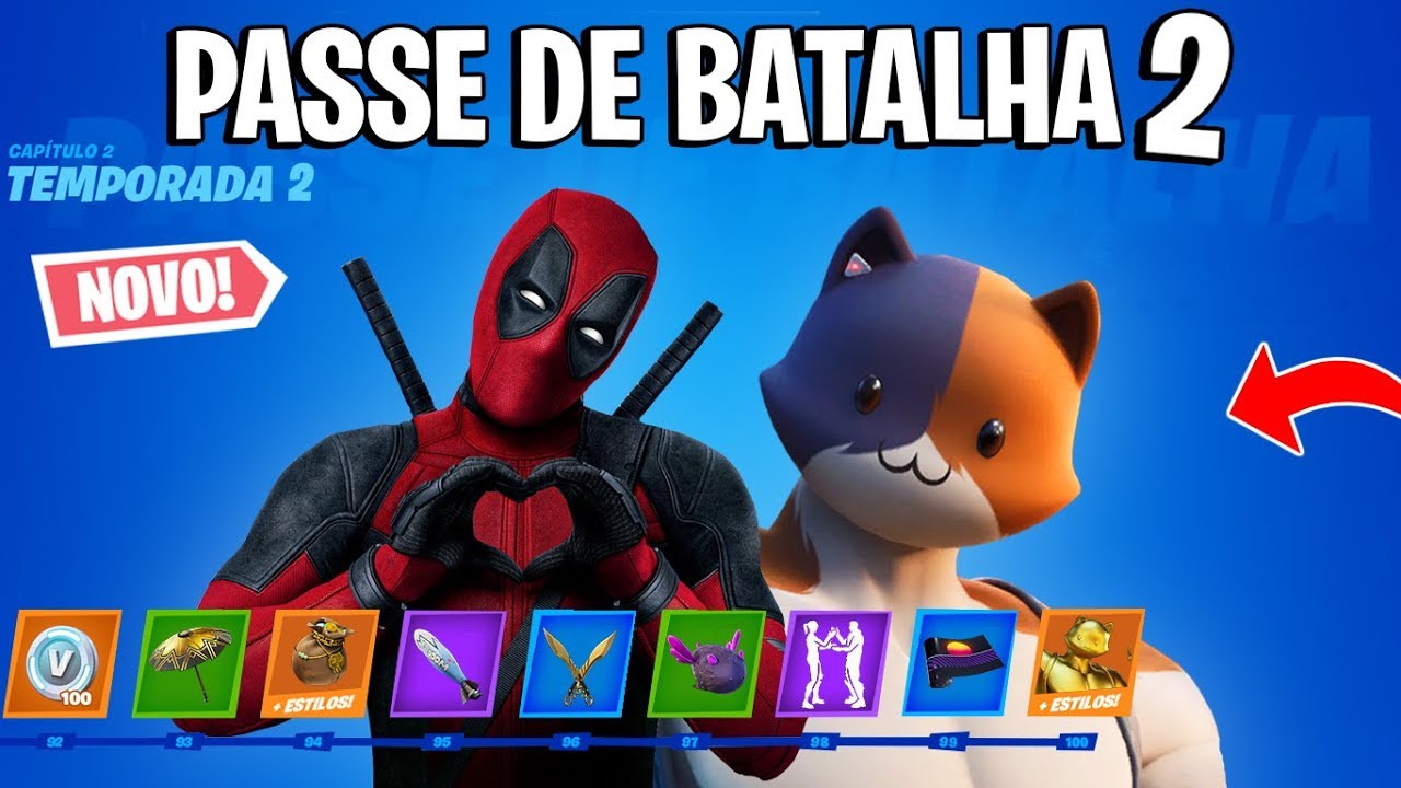 FORTNITE - NOVO PASSE DE BATALHA TEMPORADA 2 CAPÍTULO 2!