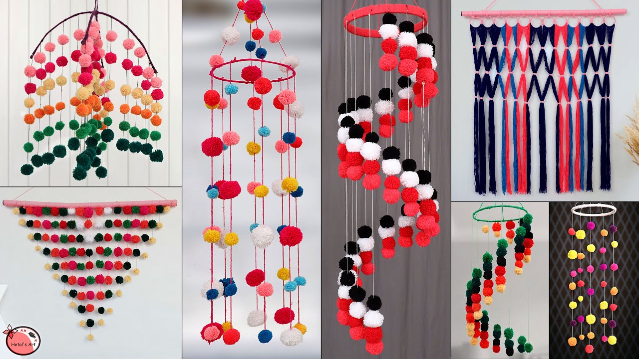 13 DIY Room Decor ! Pom Pom Wall Hanging | Handmade Craft