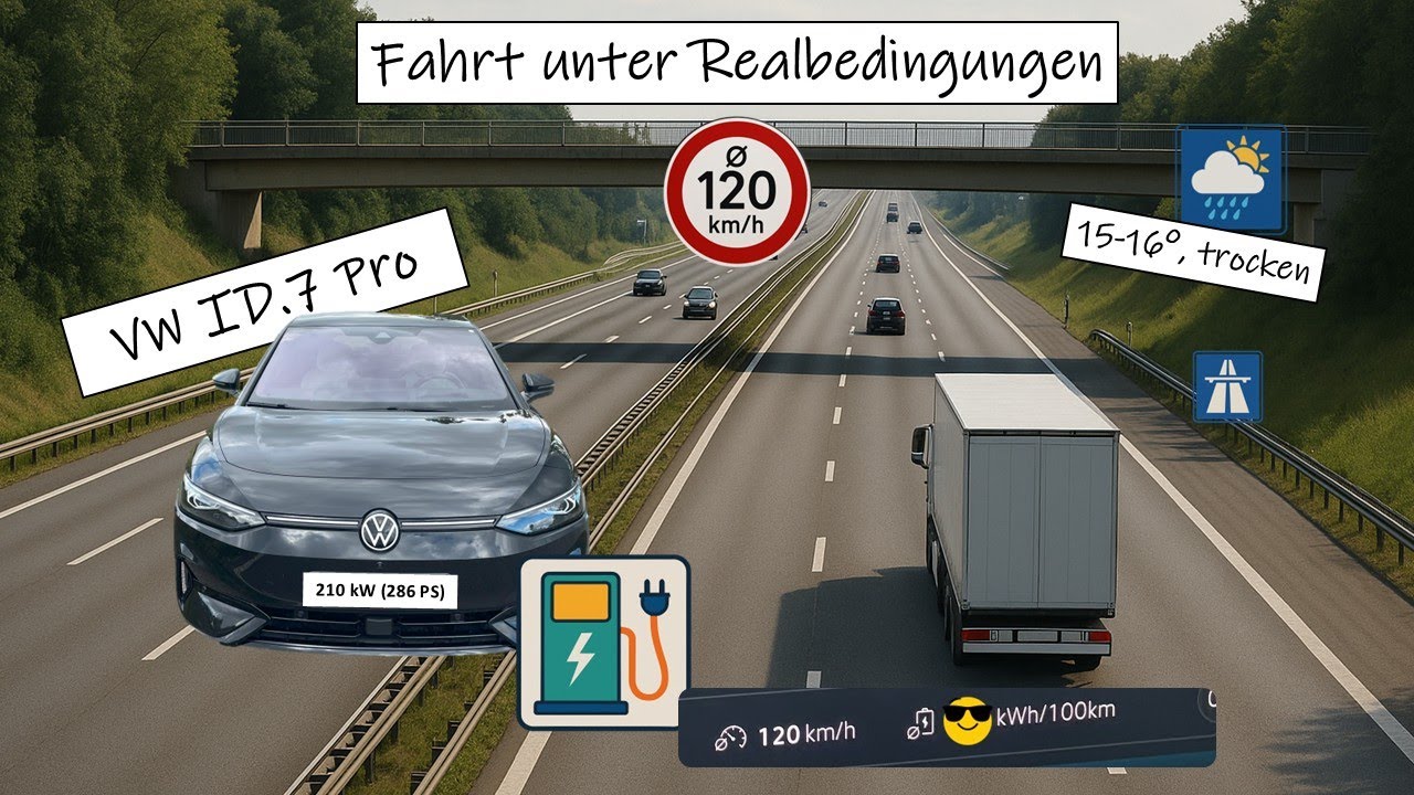 VW ID.7 Pro - Verbrauch bei Ø 120 km/h
