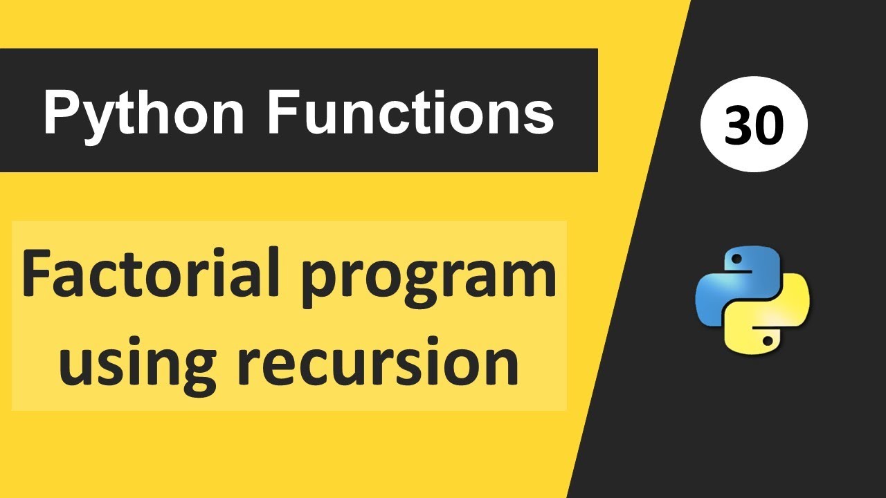 Recursion in Python | Factorial Program Using Recursion