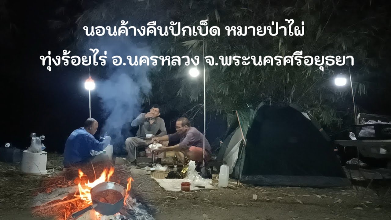 หมานๆกันทุกคน แคมป์ปิ้งกลับมากางเต้นนอนค้องคืนปักเบ็ด ครั้งแรกของปี หมายป่าไผ่ หลังน้ำลด ทุ่งร้อยไร่