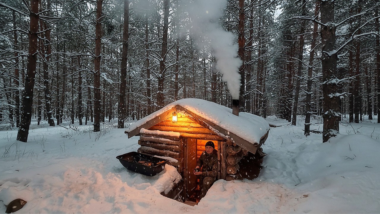 Life in a forest house far from civilization, restoration of forest housing