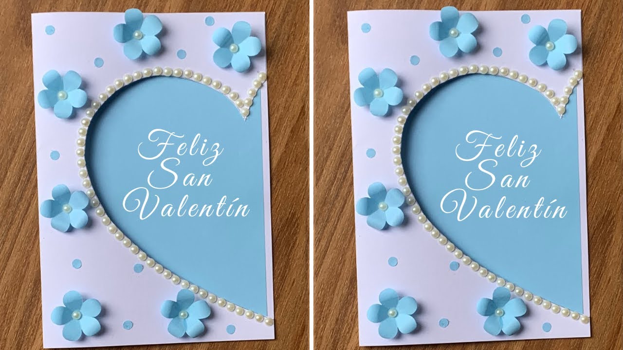 DIY Valentine’s Day Card | Tarjeta San Valentín Hecha a Mano | Easy Handmade Paper Card