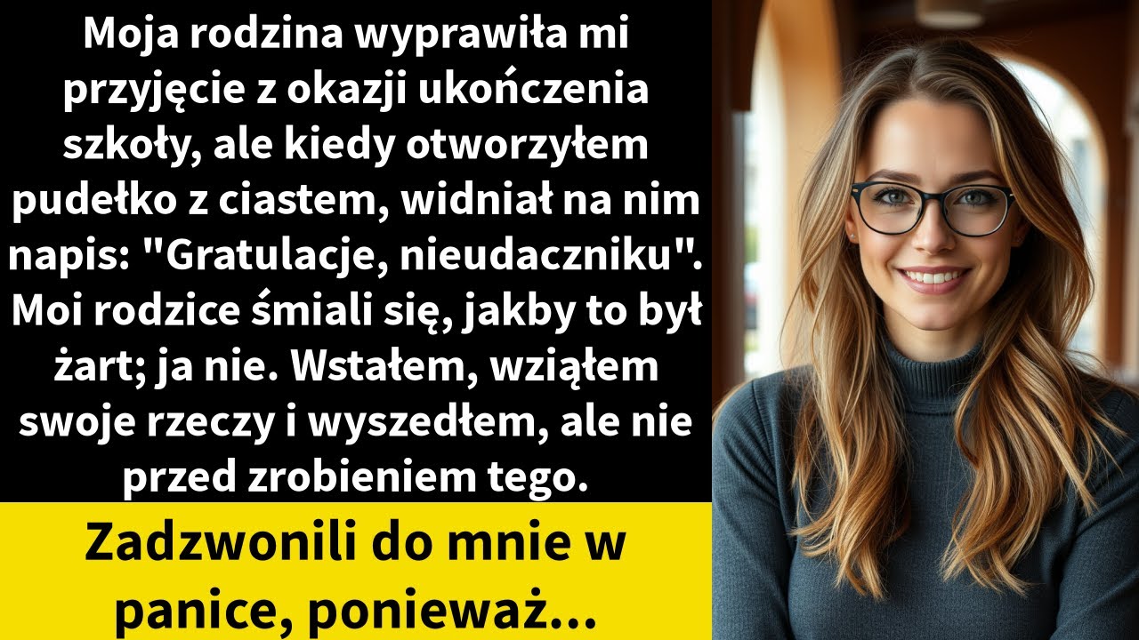 Moja rodzina wyprawiła mi przyjęcie z okazji ukończenia szkoły, ale kiedy otworzyłem pudełko