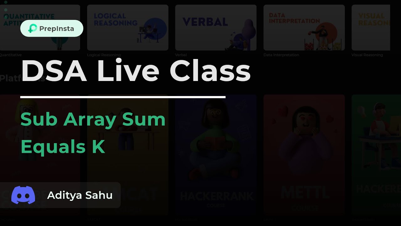 Sub Array Sum Equals K
