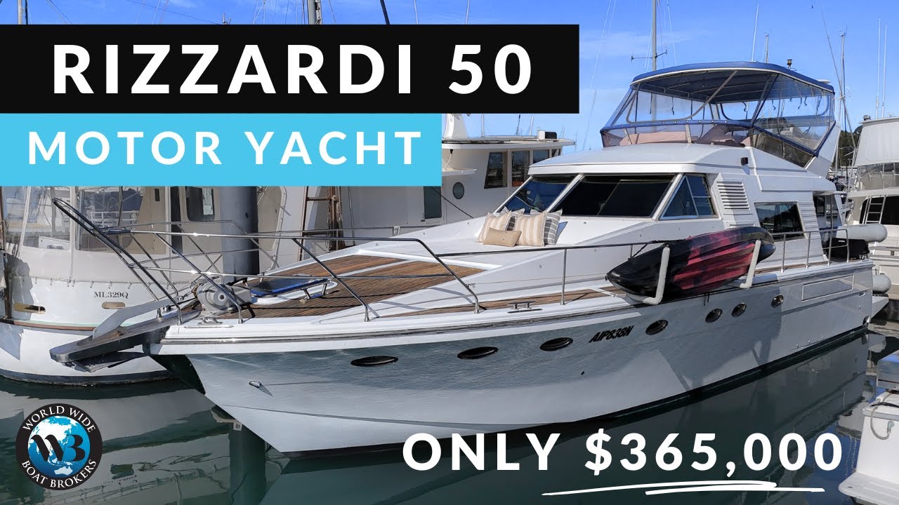 Tour Inside this Rizzardi 50 Motor Yacht for less than $400K!
