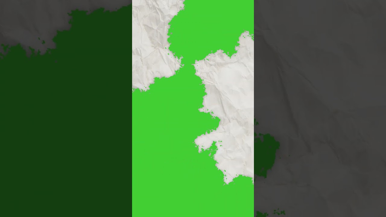 Grunge Paper Transitions on Green Screen Background