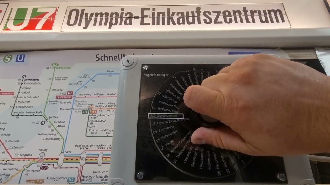 Wahlschalter der Zugzielanzeige ( ZZA ) des A-Wagen der U-Bahn M&uuml;nchen Fallblattanzeiger MVG