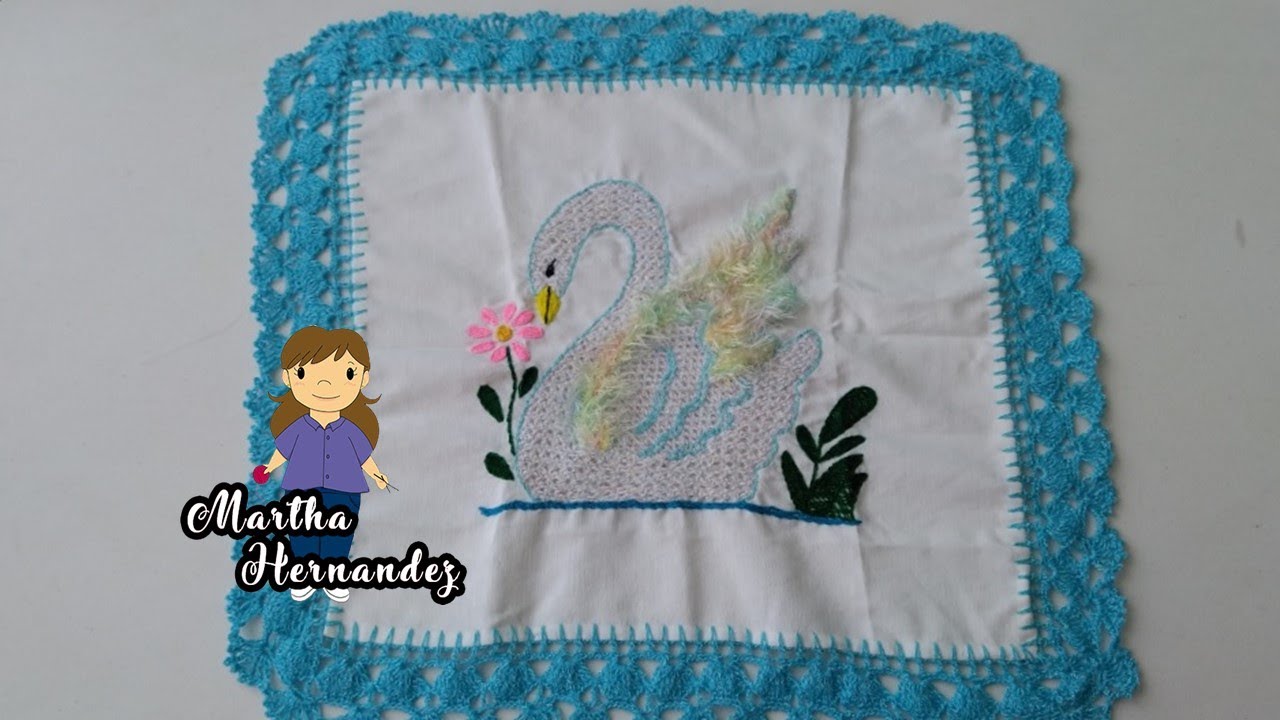 Orilla o Puntilla Tejida Servilleta Cisne