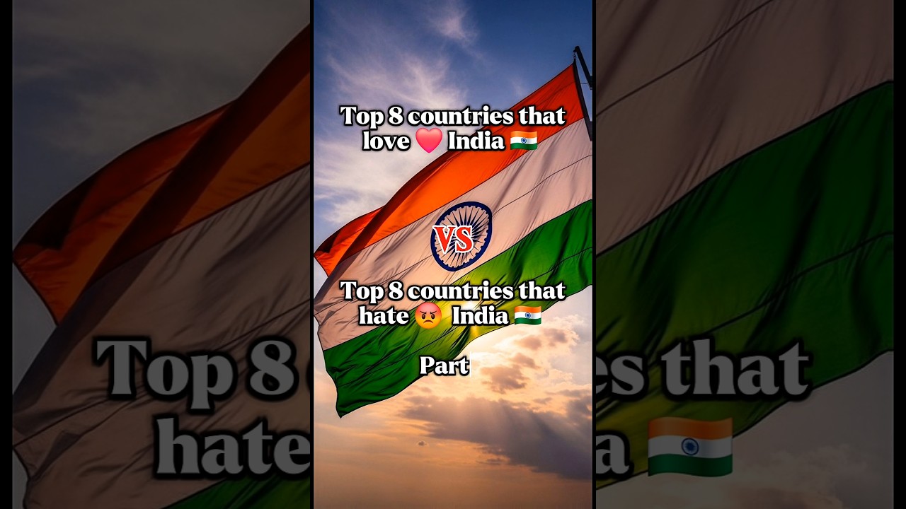 &ldquo;Top 8 Countries That Love 🇮🇳 India vs Top 8 Countries That Hate India 😳&rdquo; #shorts #india #viral