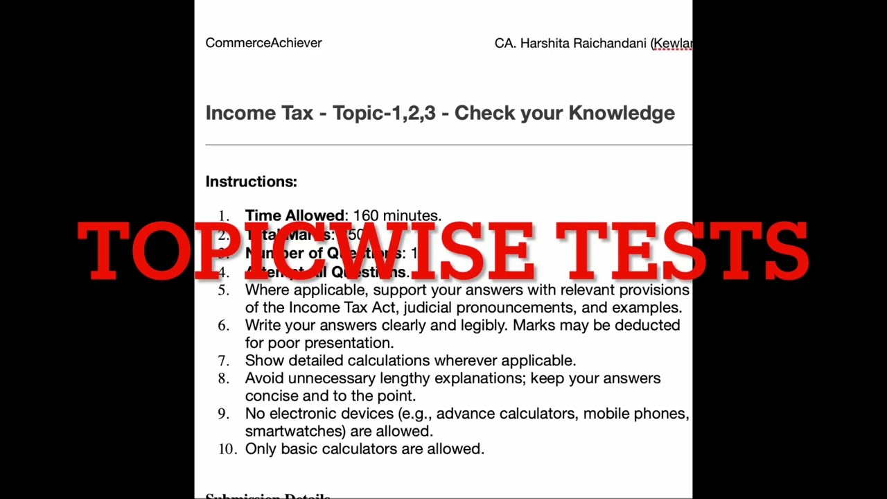 UPSC Commerce Optional | Topic-wise Tests for Guaranteed Success