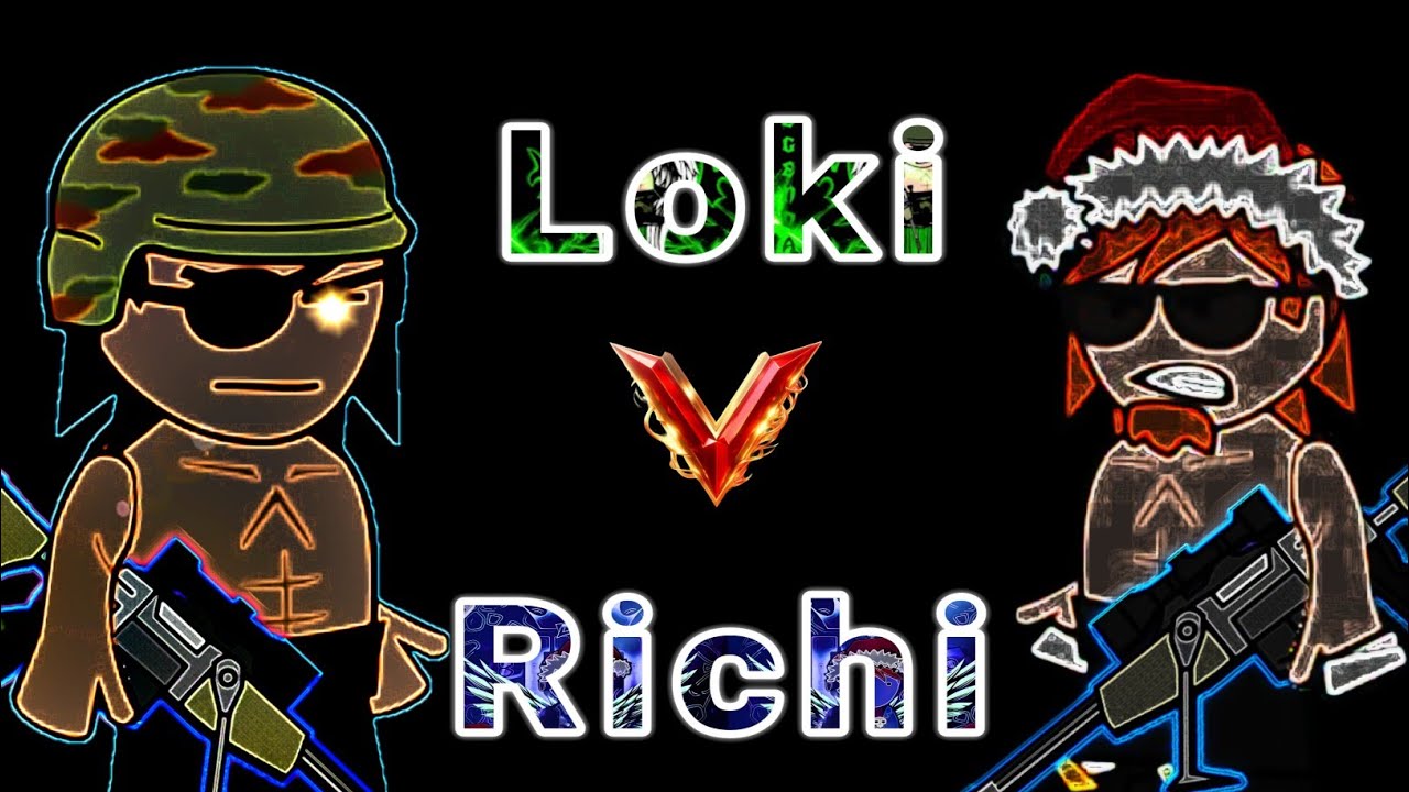 Loki Vs Richi [Auto Generate Sniper 😯& Health hack]| Mini militia gg ft2.🔥