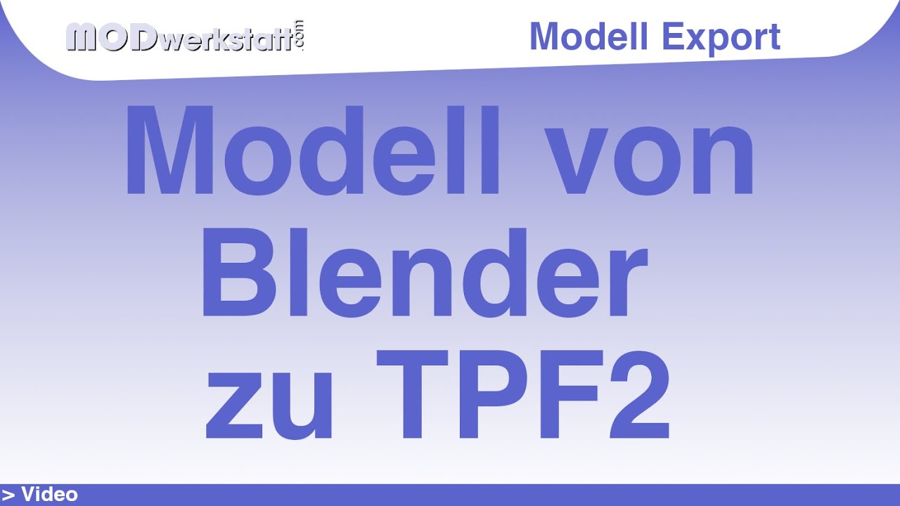 Blender zu Model Editor Export