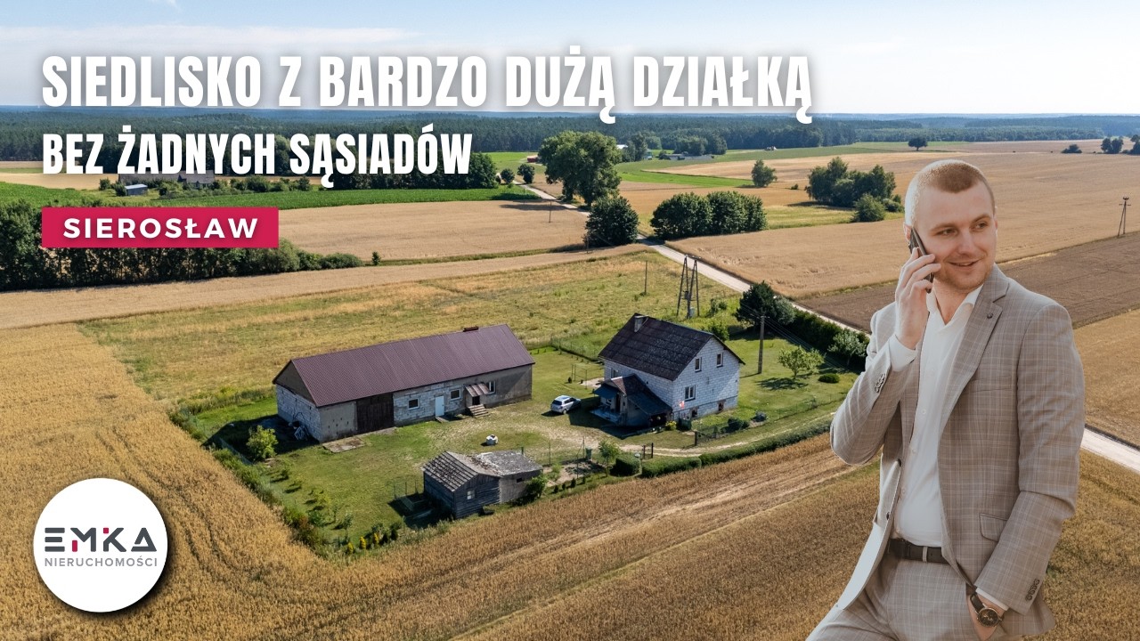 Siedlisko z dużą działką i bez żadnych sąsiadów I Sierosław / Bory Tucholskie 🌳  dom na sprzedaż