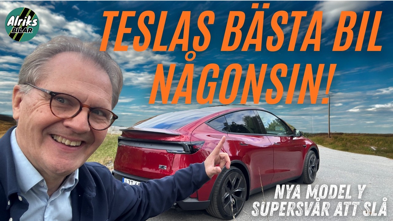 Teslas b&auml;sta bil n&aring;gonsin! Nya Model Y Performance supersv&aring;r att sl&aring;.