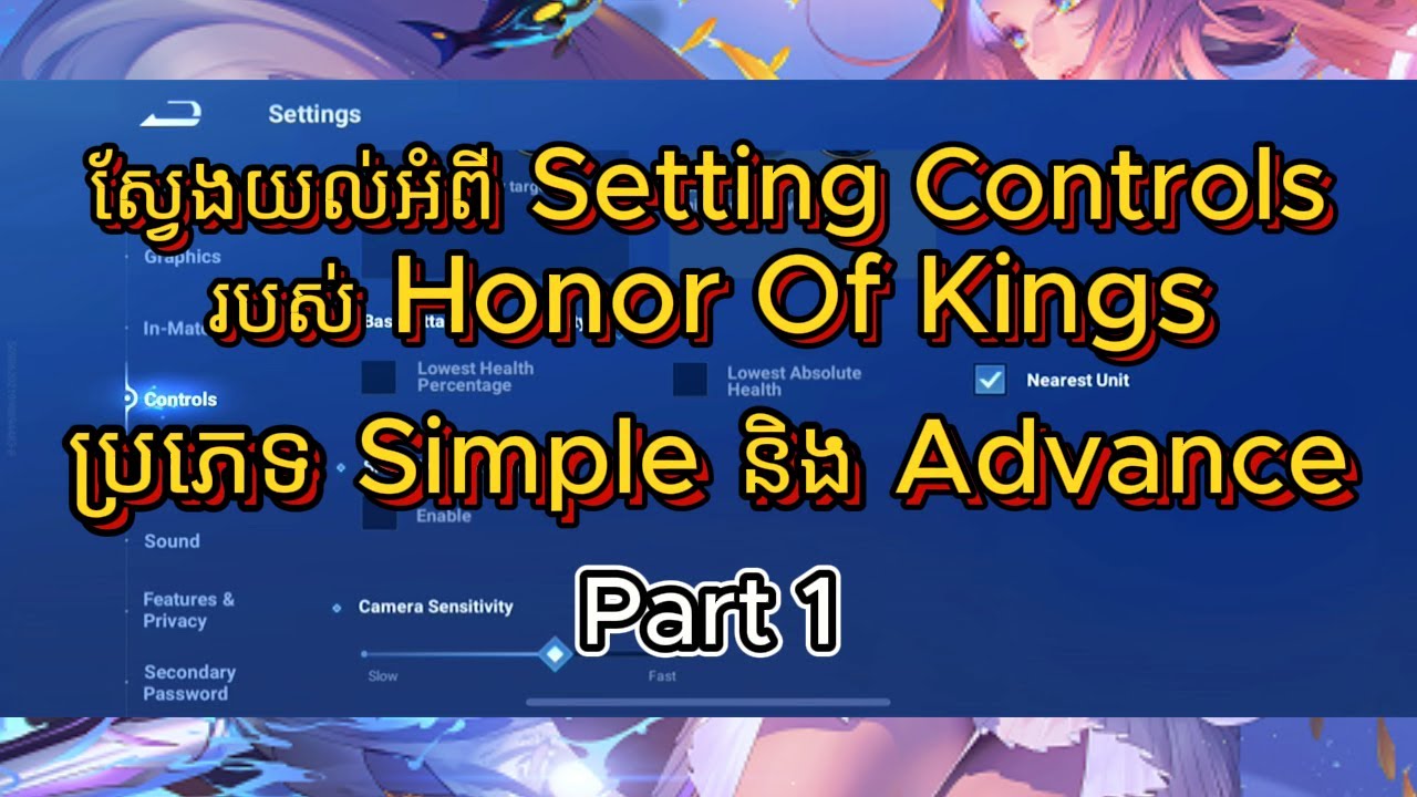 ស្វែងយល់អំពី Setting Controls​​ របស់ Honor Of Kings ប្រភេទ Simple + Advanced | Part 1
