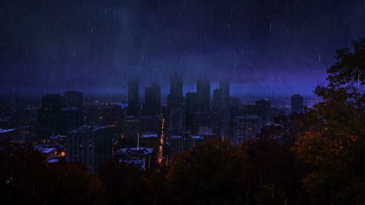 Fall Asleep in Minutes with Rainy City Night 🌧️ Relaxing Rain Sounds for Study, Relax & Insomnia