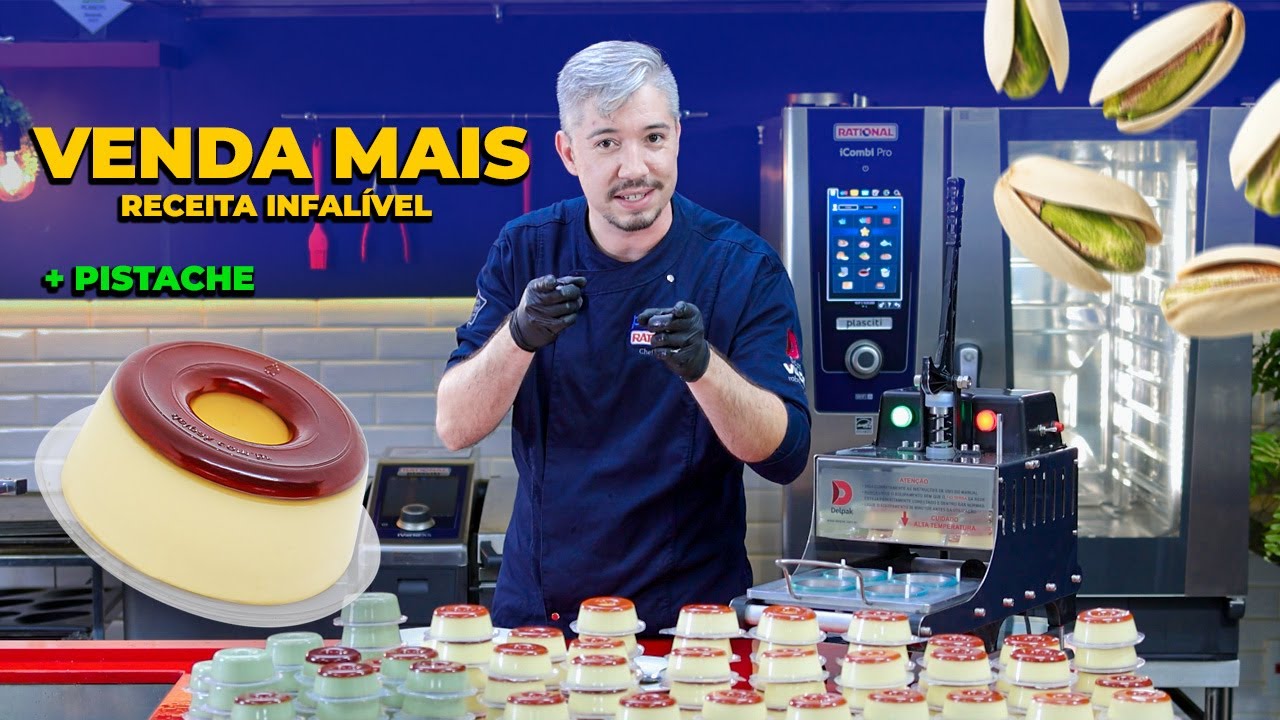 PUDIM PROFISSIONAL - RECEITA PARA LUCRAR MUITO + PISTACHE