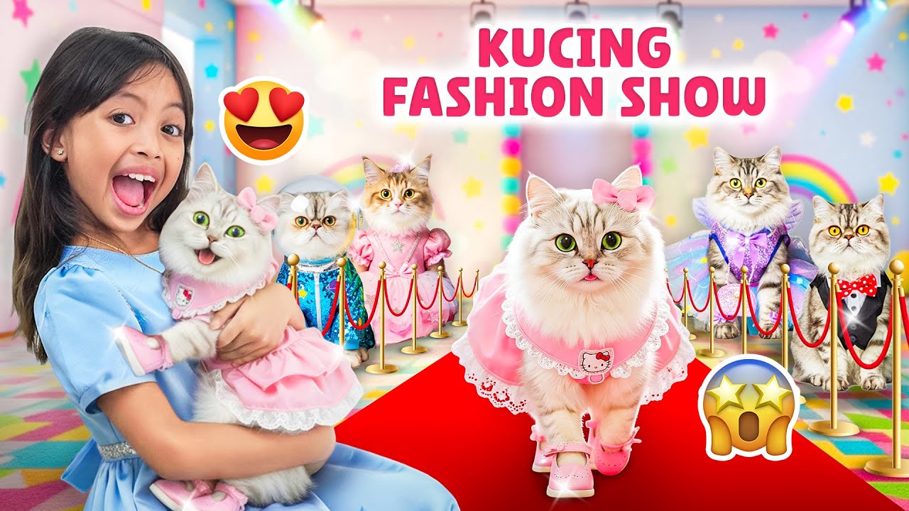 KUCING LEIKA JADI CANTIK! 😻✨ Makeover & Pakai Baju Lucu!