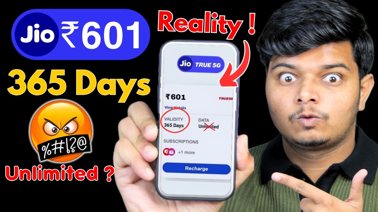 Jio ₹601 Recharge Plan Explained | 5G Unlimited Data for 1 Year (2025)