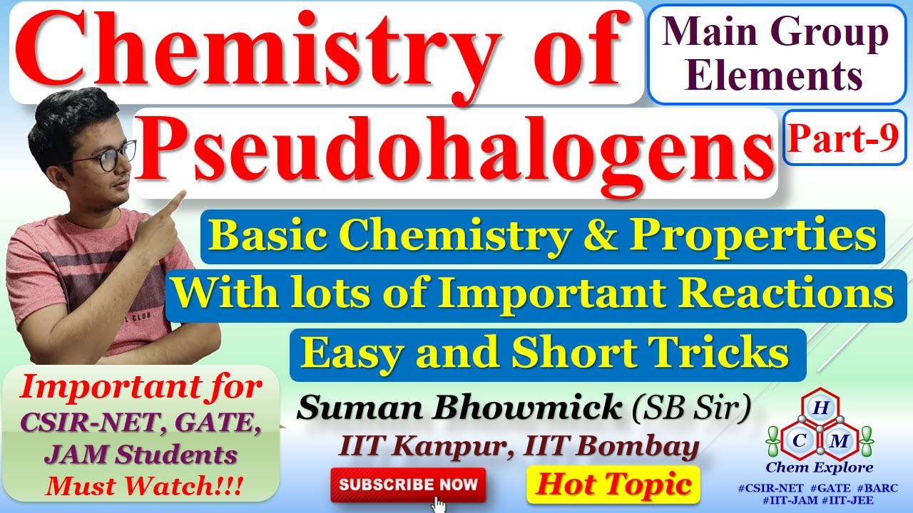 Chemistry of Pseudohalogens: Structure, Properties, Reactions || CSIR-NET GATE IIT-JAM || In Hindi