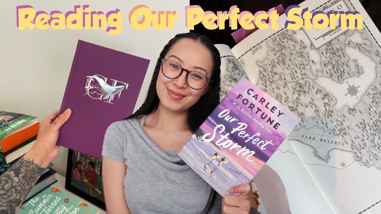 Reading Our Perfect Storm by Carley Fortune ⛈️🩵 \\ full-spoiler reading vlog!!