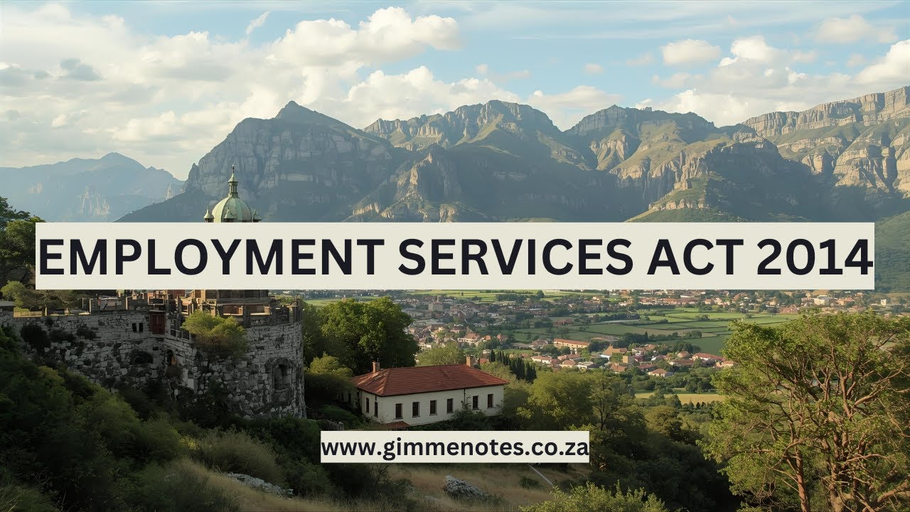 Employment Services Act 2014: Promoting Jobs and Fair Labour Practices in South Africa