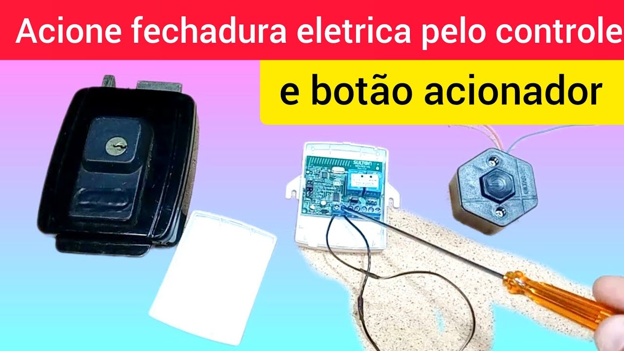 Como ligar fechadura elétrica pelo controle remoto ou botão acionador