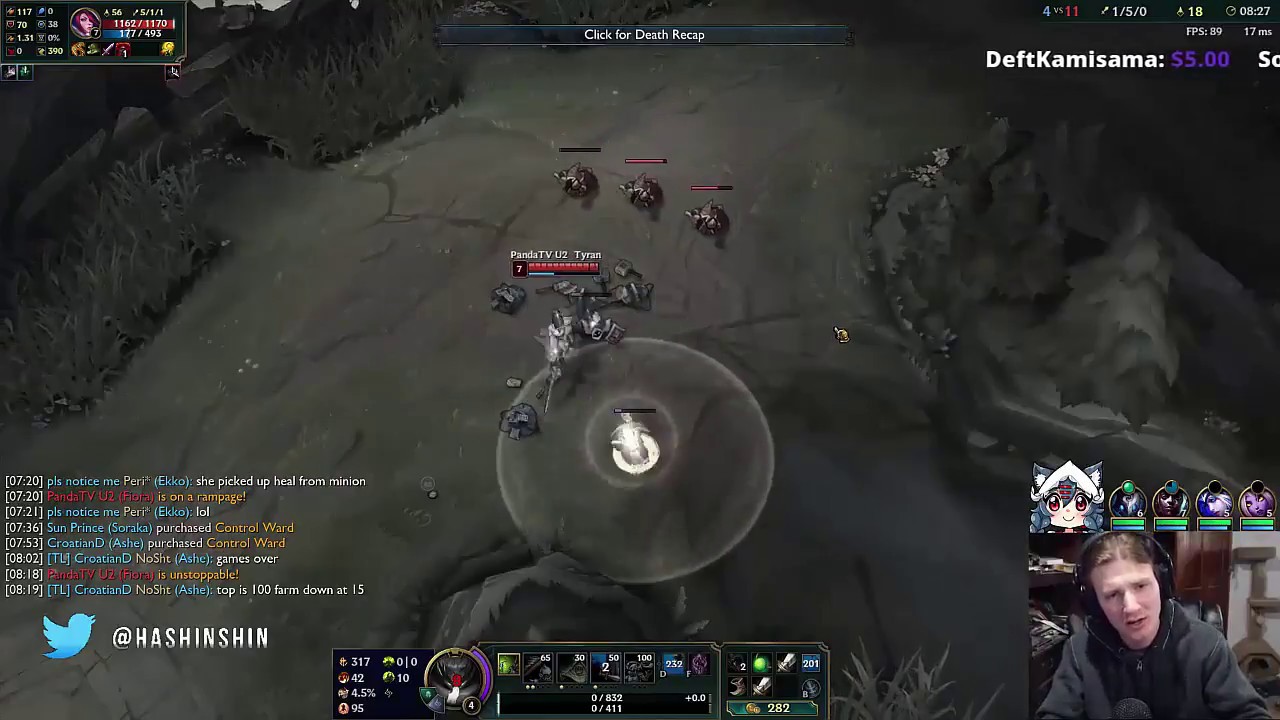 DEKAR FLAMES TYLER1 | HASHINSHIN RAGE | LOL STREAM HIGHLIGHTS