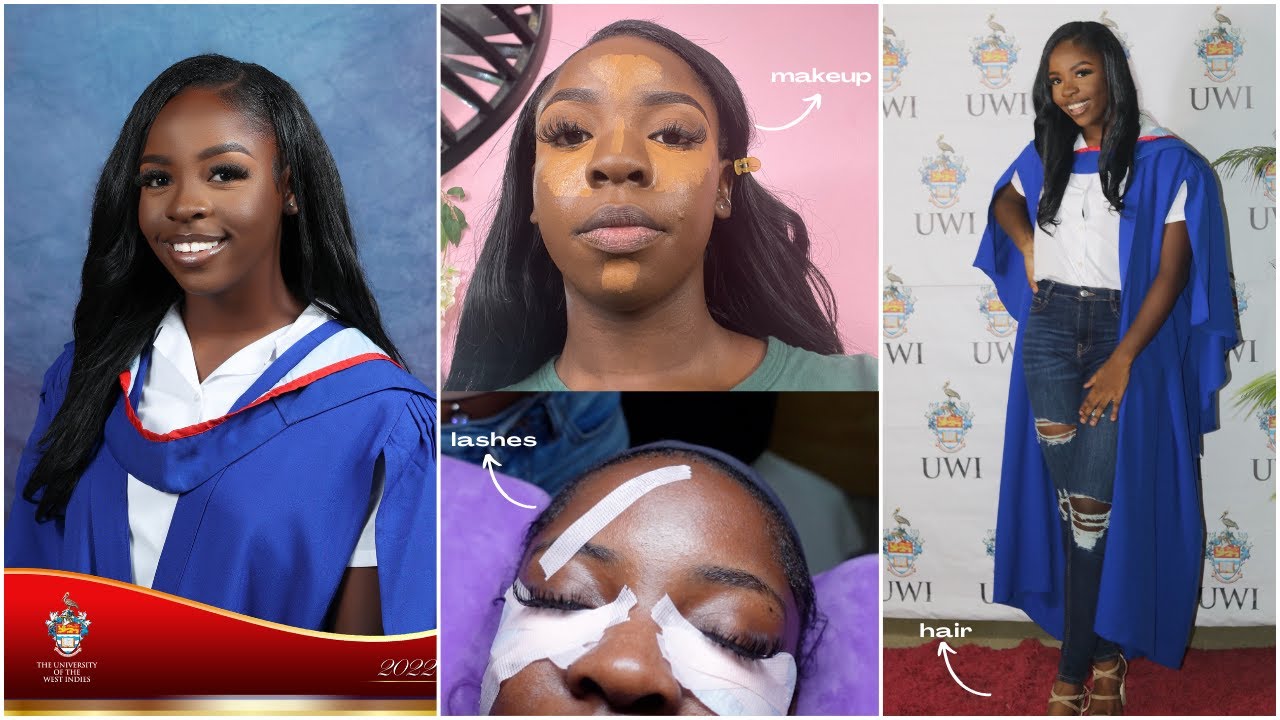 GRADUATION VLOG| Taking UWI Grad Pics, GRWM | Hair, Makeup, Lashes👩🏾‍🎓