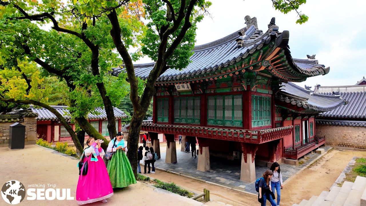 Changdeokgung Palace, Autumn Foliage •[4k] Seoul, Korea