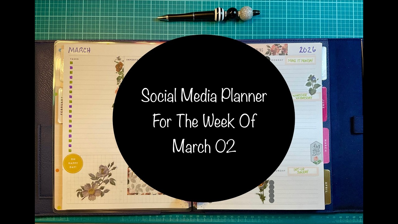 Social Media Planner For the Week Of March 2