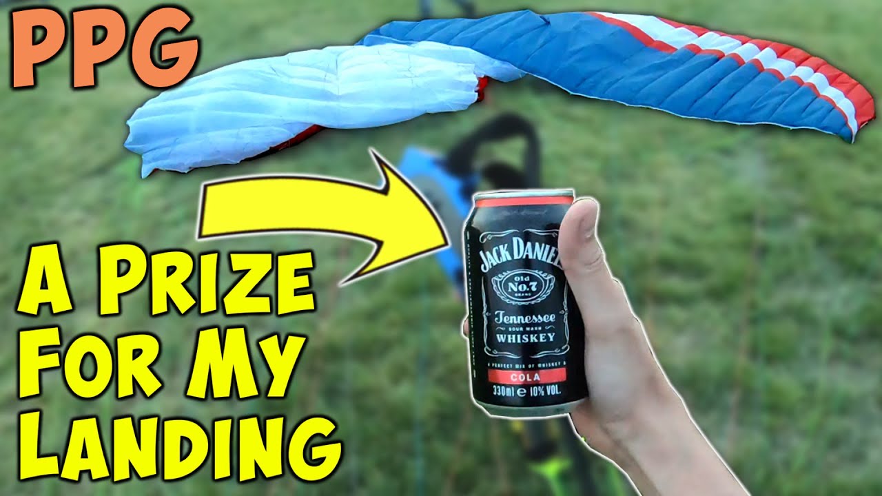 PARAMOTOR - How I Won A Jacky Cola with my Landing - PPG Manni