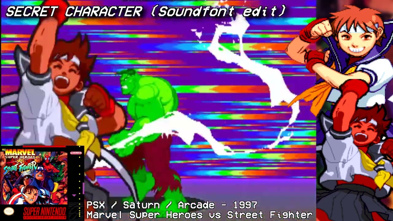 Marvel Super Heroes vs Street Fighter - Secret Character (Megaman X Soundfont cover)