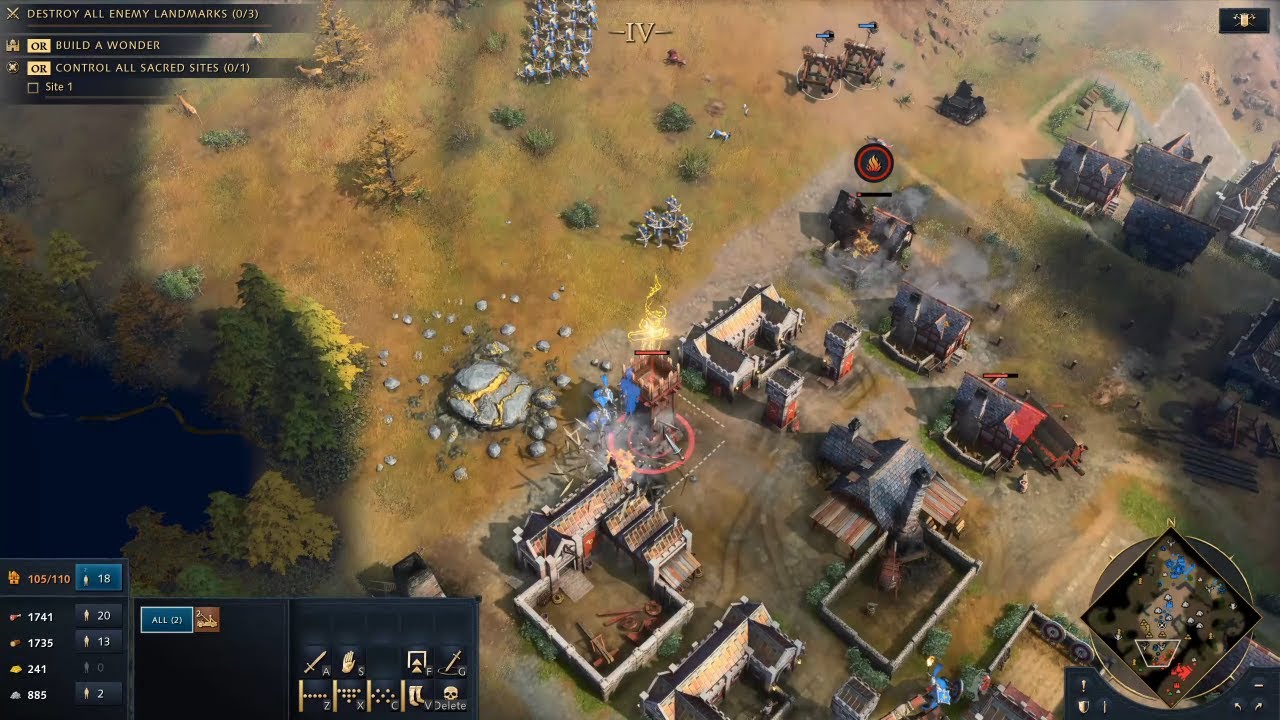 Age Of Empires 4: Multiplayer 1v1 Gameplay (No Commentary) French vs English
