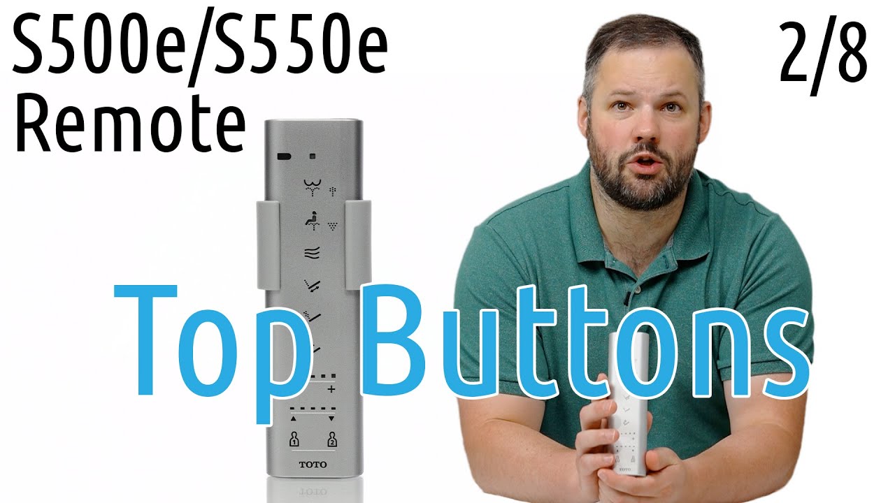 TOTO S550e Remote - 2: Top Buttons |Auto Flush, Lid, & Seat