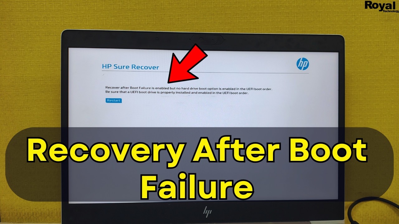 Fix HP Sure Recover - Recover after boot Failure is enabled but no hard drive boot option is enabled