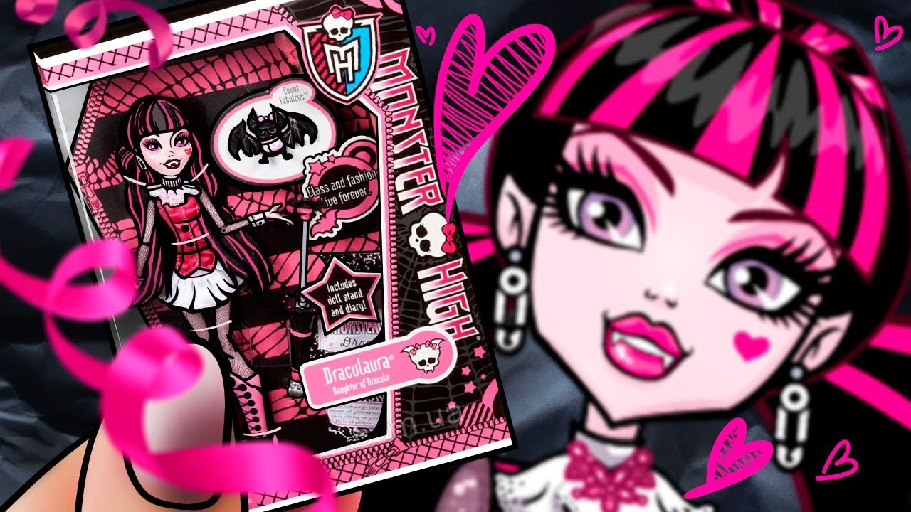 DIY Miniature DRACULAURA Basic Monster High DOLL |  Barbie Dollhouse Miniatures