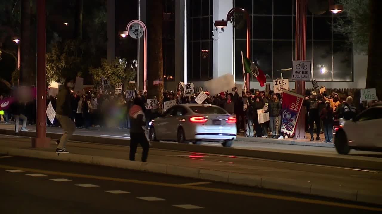 Valley protesters demonstrate for second day after MN shooting involving ICE