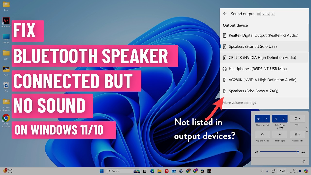 Bluetooth-динамик подключен, но нет звука в Windows 11 ИСПРАВЛЕНО