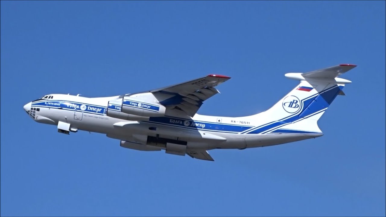 Volga-Dnepr IL76 - Sunny Takeoff at Frankfurt-Hahn Airport