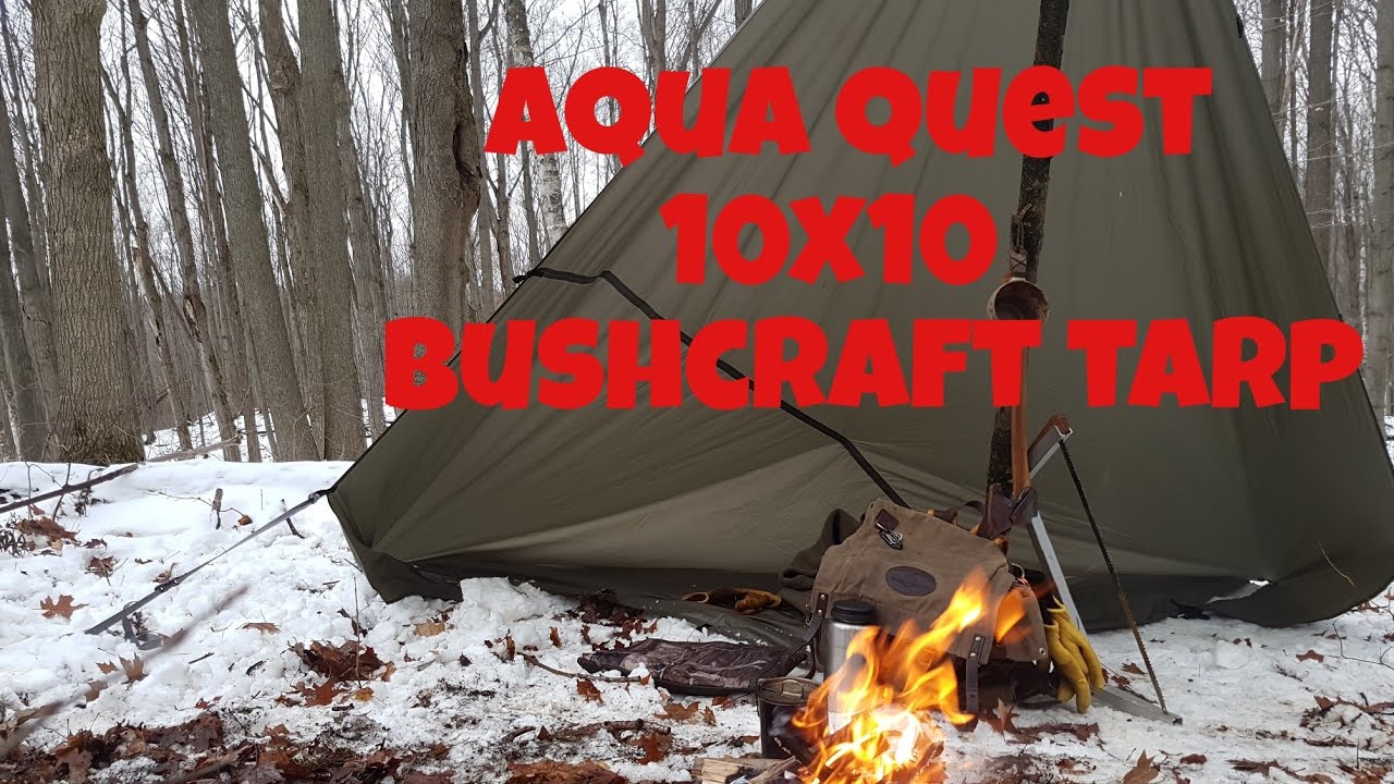 Aqua Quest 10x10 Bushcraft Tarp, Plough Point Shelter.