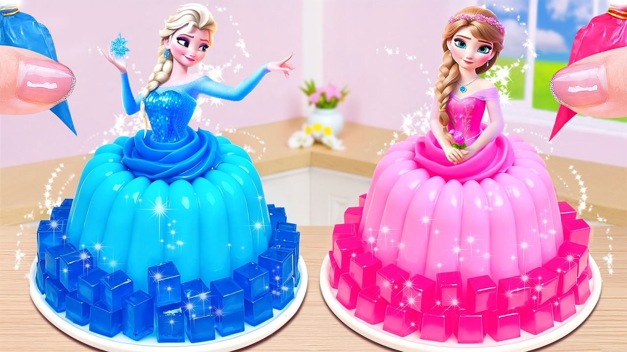 Perfect ELSA & ANNA Princess Dress Jelly Cake 💗Top Disney Princess Cake Compilation 💖 Mini Sugar