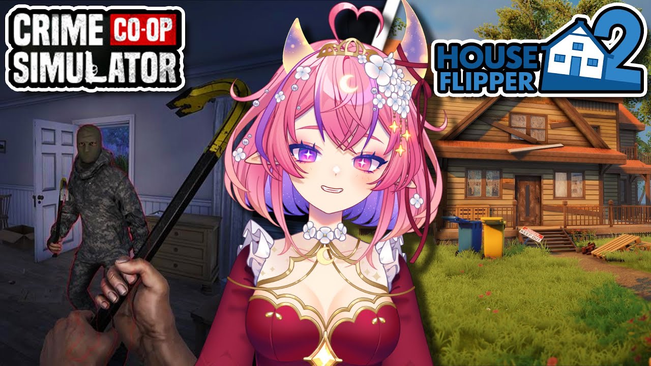 Ironmouse Plays Crime Simulator & House Flipper 2 w/ Michi, AI Candii & HeavenlyFather