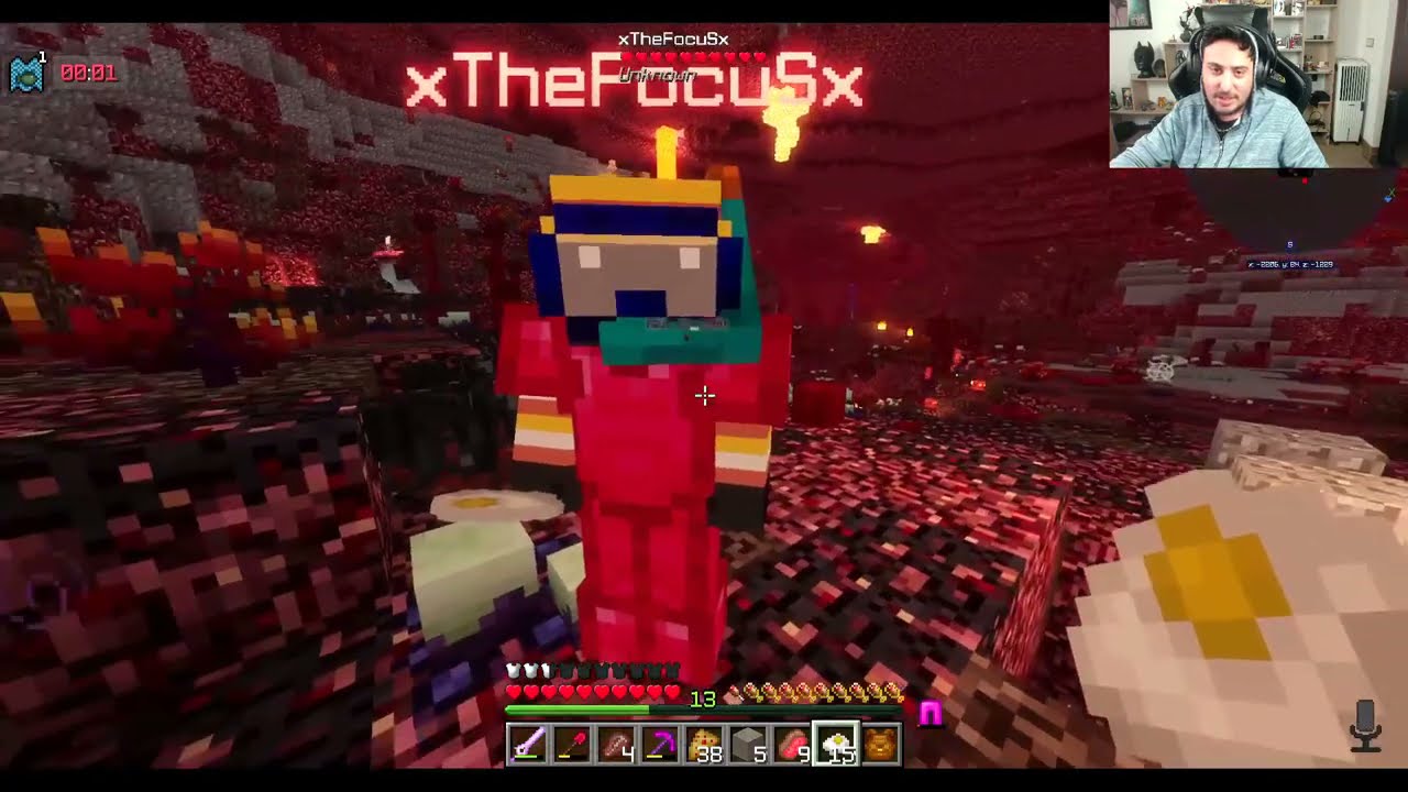 FOCUS se va por TABAC0 y FARGAN tiene que SOBREVIVIR con 8CHO y AXOZER en el NETHER jajaj