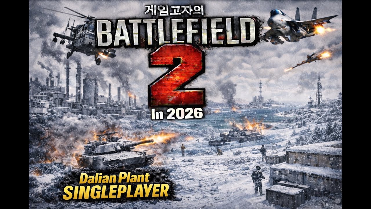 게임고자의 배틀필드2 Alpha Project MOD Dalian Plant Winter 64map Singleplayer Gameplay