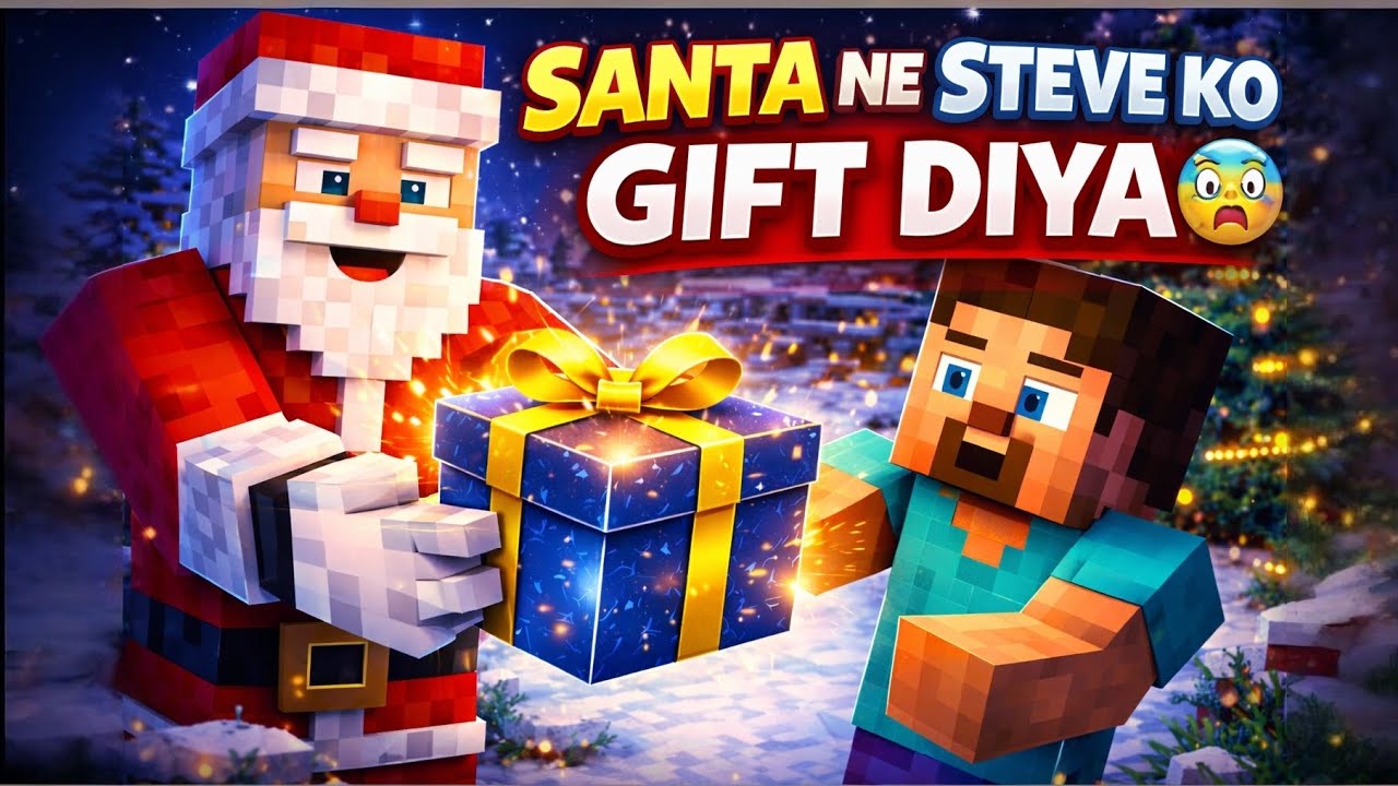 SANTA NE STEVE KO GIFT DIYA 😱 | Minecraft Story hindi 